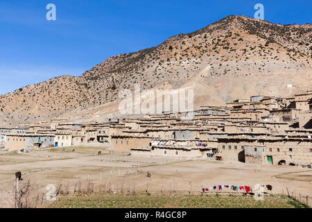 Village berbère au Maroc Rural Banque D'Images