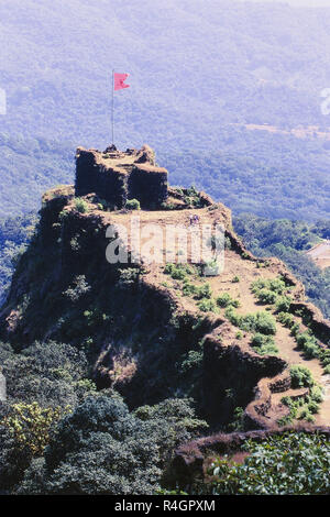 Pratapgad fort, près de Mahabaleshwar, Satara, Maharashtra, Inde, Asie Banque D'Images