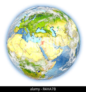 La Jordanie sur la terre isolé Banque D'Images