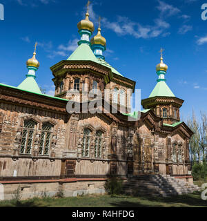 L'Eglise orthodoxe russe cathédrale Holy Trinity à Karakol Banque D'Images