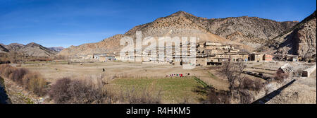 Village berbère au Maroc Rural Banque D'Images