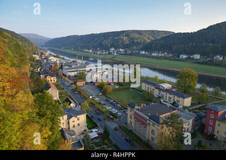 Baignoire Schandau, parc national Suisse Saxonne, Saxe, Allemagne, Bad Schandau, Nationalpark Saechsische Schweiz, Sachsen, Allemagne Banque D'Images