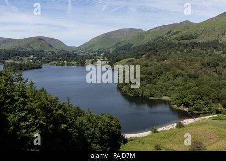 Vue de haut de Loughrigg Ambleside Cumbria, Terrasse, Lake District, UK Banque D'Images