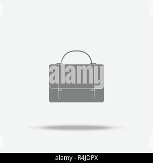 Sac d'affaires télévision icône avec ombre Illustration de Vecteur