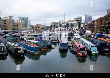 Limehouse basin à Poplar, Londres Banque D'Images