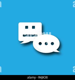 Chatbot bulle de notification l'icône Alerte messenger avec technologie de communication personnelle d'utilisateur. La transformation numérique de notification push system concept. Illustration de Vecteur