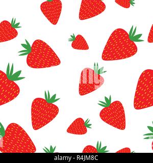 Modèle logique des fraises sur le fond blanc Illustration de Vecteur