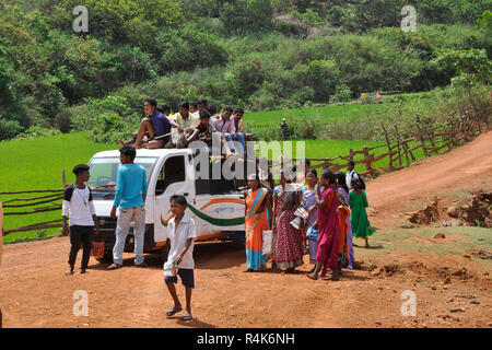 L'Inde, l'Orissa, Puri, Onkadelli village, vie quotidienne Banque D'Images