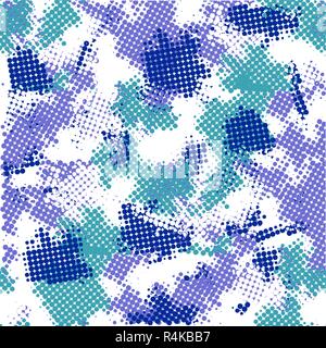 Grunge moderne abstrait bleu sarcelle pixélisé et fond violet Illustration de Vecteur