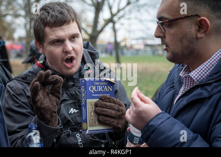 Speakers' Corner, parler en public l'angle nord-est de Hyde Park. Banque D'Images