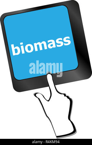 Les touches du clavier avec le bouton Mot de la biomasse Banque D'Images