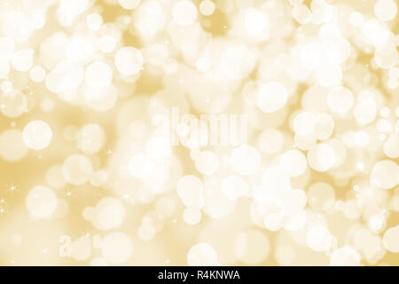Bokeh Abstract illustration lumière sur fond doré Banque D'Images