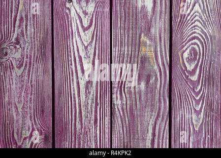 Vintage planches en bois peint en rose pourpre l'horizontale Banque D'Images