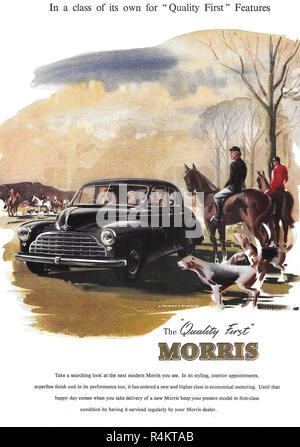 Les voitures Morris annonce la publicité dans Country Life Magazine UK 1951 Banque D'Images