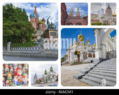 Collage de Moscou (Russie) images - Voyage d'arrière-plan (mes photos) Banque D'Images