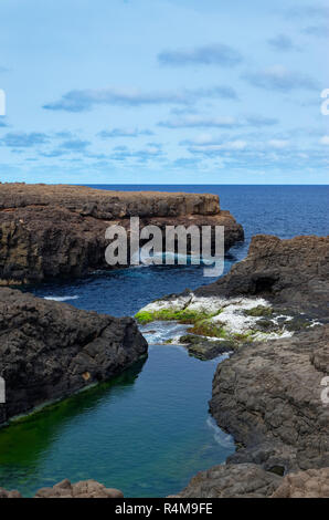 Buracona, petite baie rocheuse dans l'île de Sal, Cap-Vert Banque D'Images