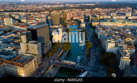 Donaukanal ou Canal du Danube, Leopoldstadt, Vienne, Autriche Banque D'Images