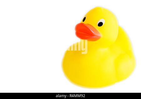 Canard en plastique jaune classique Banque D'Images