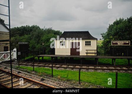 Bâtiment De Station sur le Gloucestershire et fer à vapeur de Warwickshire, Royaume-Uni Banque D'Images