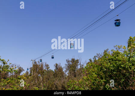 Le tramway aérien Skyfari au Zoo de San Diego, Balboa Park, California, United States. Banque D'Images