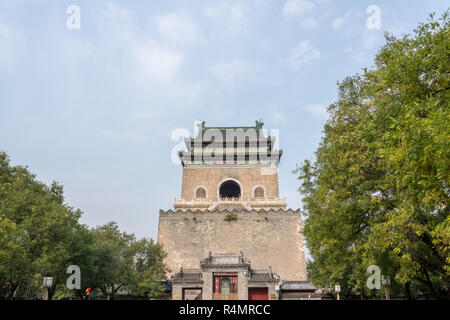 Détail de la tour de la cloche à Beijing, Chine Banque D'Images