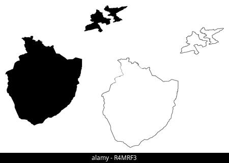 Appenzell Rhodes-Intérieures (Cantons de Suisse, cantons, Confédération) map vector illustration gribouillage, croquis Canton de Appenzell intérieur- Illustration de Vecteur