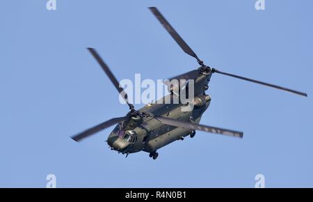 Chinook de la RAF à l'équipe d'affichage 2018 Bournemouth Air Festival Banque D'Images