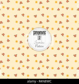 Jour de la marmotte de fond transparent. La composition avec et Marmot. Vector Illustration. Illustration de Vecteur