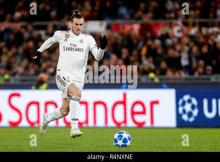 Rome, Italie, le 27 novembre, 2018. Real Madrid's Gareth Bale en action lors de la Ligue des Champions, Groupe G, match de football entre les Roms et le Real Madrid au Stade Olympique. Le Real Madrid a gagné 2-0. © MISE À JOUR DES IMAGES/ Alamy Live News Banque D'Images