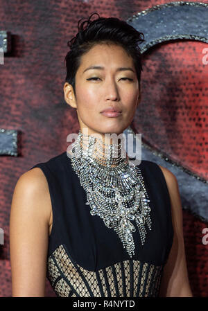 Londres, Royaume-Uni. 27 novembre, 2018. assiste à la première mondiale de moteurs 'Mortal' au Cineworld Leicester Square le 27 novembre 2018 à Londres, en Angleterre. Crédit : Gary Mitchell, GMP Media/Alamy Live News Banque D'Images