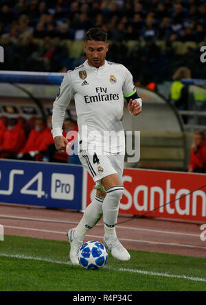 Rome, Italie. 27 novembre 2018. Au cours de la Ligue des Champions de football match du groupe entre l'AS Roma - Real Madrid au Stadio Olimpico à Rome Italie 27 novembre 2018 Crédit : agnfoto/Alamy Live News Banque D'Images