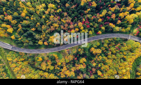 Photographie aérienne de Mikuni Pass, Hokkaido, Japon Banque D'Images