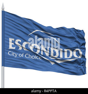 Drapeau Drapeau Escondido sur mât, USA Banque D'Images