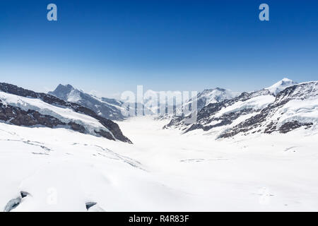 Glacier d'Aletsch dans le Jungfraujoch, Alpes, Suisse Banque D'Images