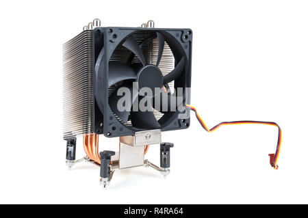 Cpu cooler sur fond blanc Banque D'Images