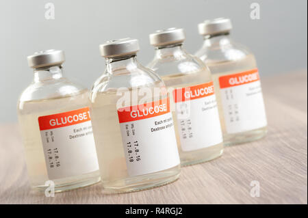 Libre flacon de glucose pour Paranteral la nutrition et de l'hypoglycémie. Banque D'Images