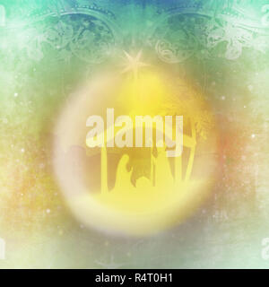 La naissance de Jésus à Bethléem dans une bulle de verre Banque D'Images