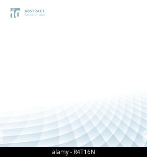 Résumé motif carrés bleu et blanc géométrique perspective couleur arrière-plan avec copie espace. Rez-de-chaussée grille. Vector illustration. Illustration de Vecteur