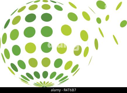 Monde fil Modèle Logo vector illustration Illustration de Vecteur