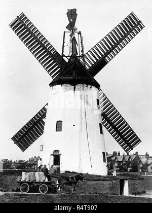 Moulin à vent, Lytham St Annes début des années 1900 Banque D'Images