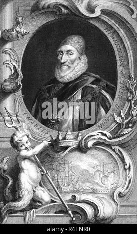 CHARLES HOWARD (1536-1624) est Comte de Nottingham Banque D'Images