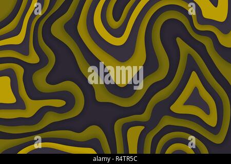 Papercut 3D multi couches de texture couleur de fond vecteur. Topographie Abstract concept design ou liquide en écoulement illustration de gabarit. Illustration de Vecteur