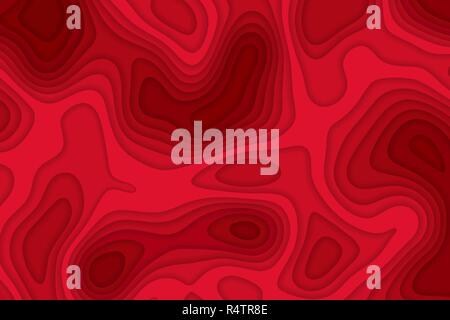 Papercut 3D multi couches de texture couleur de fond vecteur. Topographie Abstract concept design ou liquide en écoulement illustration de gabarit. Illustration de Vecteur