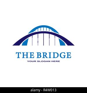 Abstract bridge logo design modèle. ESP 10. Vector Illustration de Vecteur