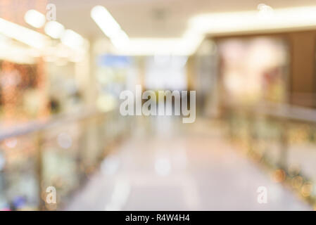 Arrière-plan flou abstrait de shopping mall à Noël les ventes. Banque D'Images