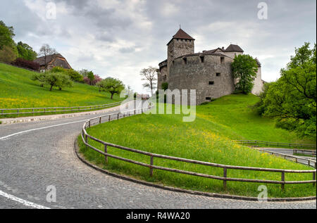 Château de Vaduz, Liechtenstein, Alpes. L'ancien palace Banque D'Images