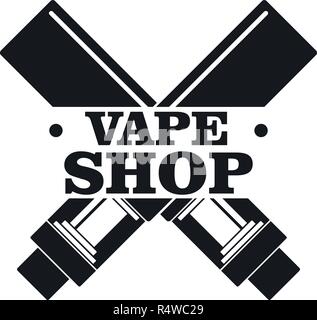 Vape moderne shop logo. Simple illustration de vape moderne shop logo vector pour la conception web isolé sur fond blanc Illustration de Vecteur