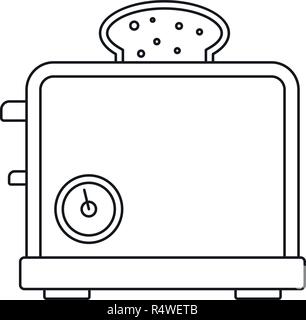 L'icône de minuterie d'un grille-pain. Minuterie aperçu l'icône vecteur grille-pain pour la conception web isolé sur fond blanc Illustration de Vecteur