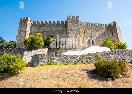 Pombal, Portugal - 22 septembre 2018 : l'extérieur de l'Pombal Château Leiria, Portugal District Banque D'Images