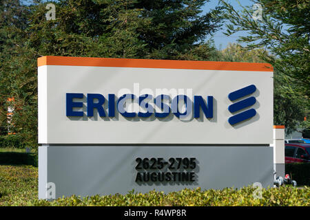 SANTA CLARA, CA/USA - 20 octobre 2018 : Ericsson Corporation Silicon Valley l'administration centrale. Ericsson est une entreprise de télécommunications et des réseaux. Banque D'Images